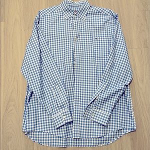 Vineyard Vines tucker shirt - blue and white plaid